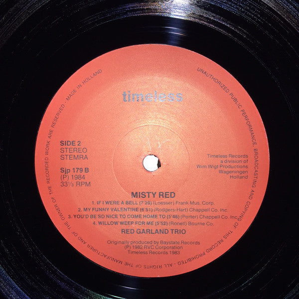 Red Garland Trio ~ Misty Red (Vinyl) - Djungel & Jazz