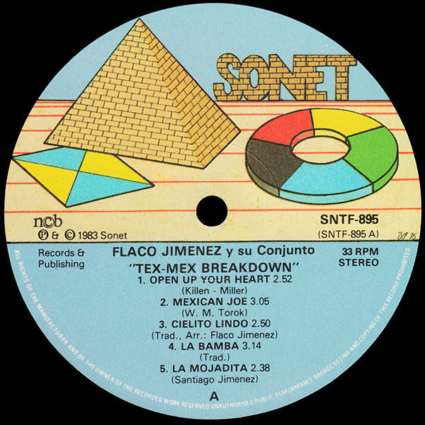 Doug Sahm & Augie Meyers Present Flaco Jimenez Y Su Conjunto ~ Tex-Mex Breakdown (Vinyl) - Djungel & Jazz
