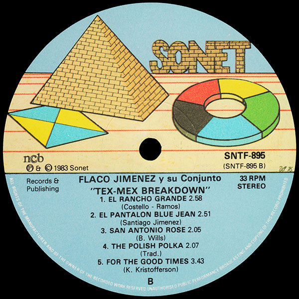 Doug Sahm & Augie Meyers Present Flaco Jimenez Y Su Conjunto ~ Tex-Mex Breakdown (Vinyl) - Djungel & Jazz