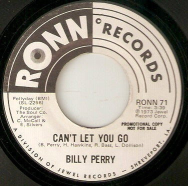 Billy Perry ~ Can't Let You Go (Vinyl) - Djungel & Jazz