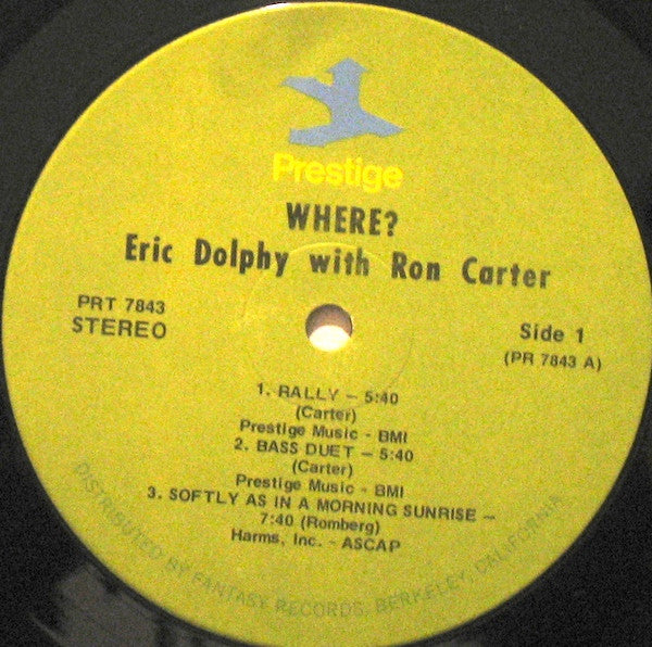 Eric Dolphy With Ron Carter ~ Where? (Vinyl) - Djungel & Jazz