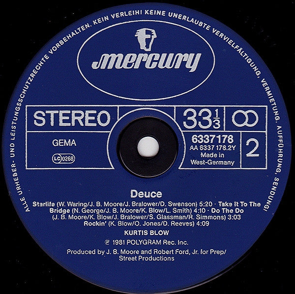 Kurtis Blow ~ Deuce (Vinyl) - Djungel & Jazz
