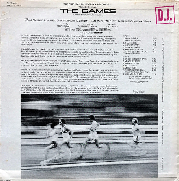 Francis Lai ~ The Games (Vinyl) - Djungel & Jazz