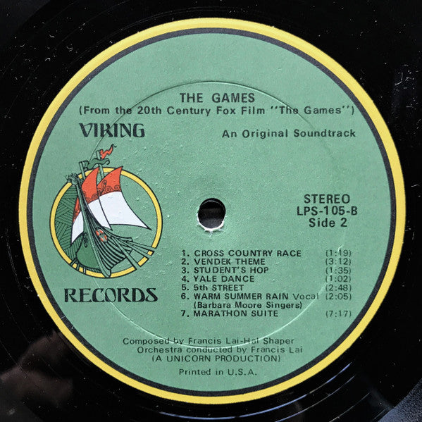 Francis Lai ~ The Games (Vinyl) - Djungel & Jazz