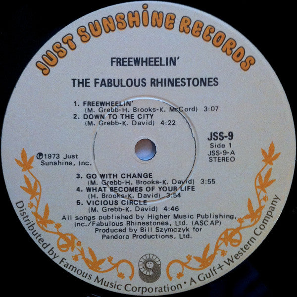 The Fabulous Rhinestones : Freewheelin' (LP, Album)