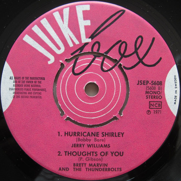 Iron Butterfly / Jerry Williams (3) / Brett Marvin & The Thunderbolts : Don't Look Down On Me / Possession / Hurricane Shirley / Thoughts Of You (7", EP, Mono)