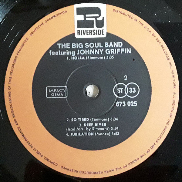 Johnny Griffin Orchestra ~ The Big Soul-Band (Vinyl) - Djungel & Jazz