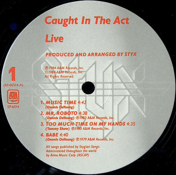 Styx ~ Caught In The Act Live (Vinyl) - Djungel & Jazz