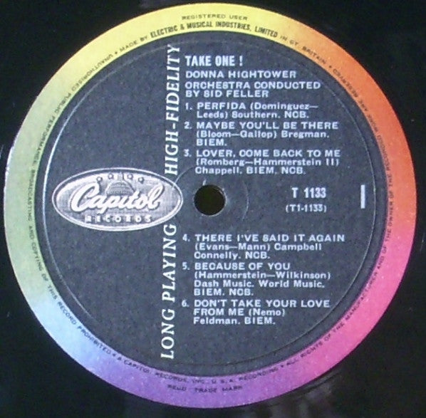 Donna Hightower ~ Take One ! (Vinyl) - Djungel & Jazz