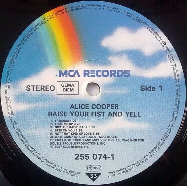 Alice Cooper (2) : Raise Your Fist And Yell (LP, Album)