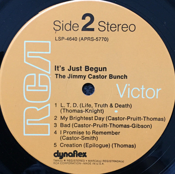 The Jimmy Castor Bunch ~ It's Just Begun (Vinyl) - Djungel & Jazz