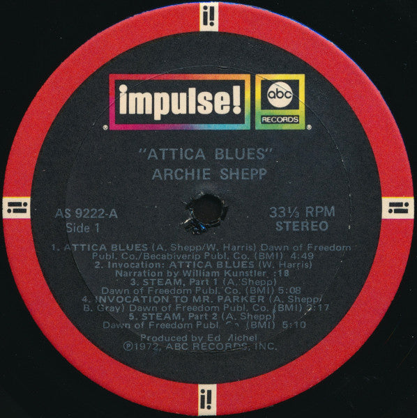 Archie Shepp ~ Attica Blues (Vinyl) - Djungel & Jazz