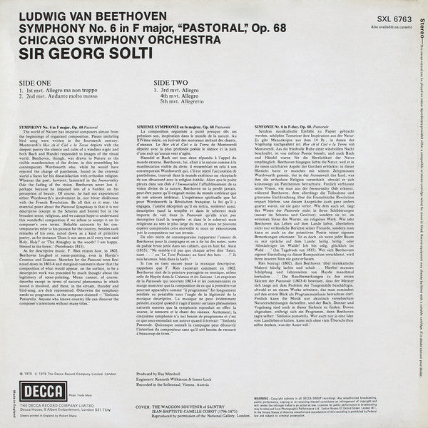 Beethoven, Chicago Symphony Orchestra, Sir Georg Solti ~ Symphony No.6 "Pastoral" (Vinyl) - Djungel & Jazz