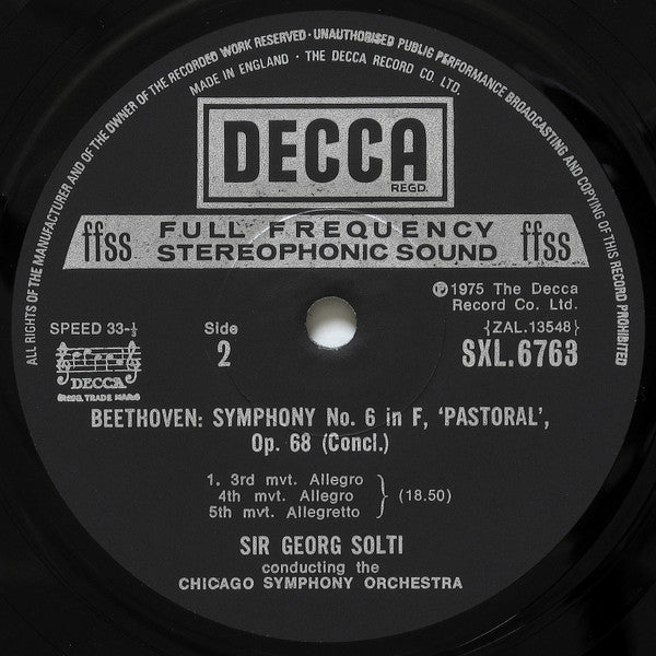 Beethoven, Chicago Symphony Orchestra, Sir Georg Solti ~ Symphony No.6 "Pastoral" (Vinyl) - Djungel & Jazz
