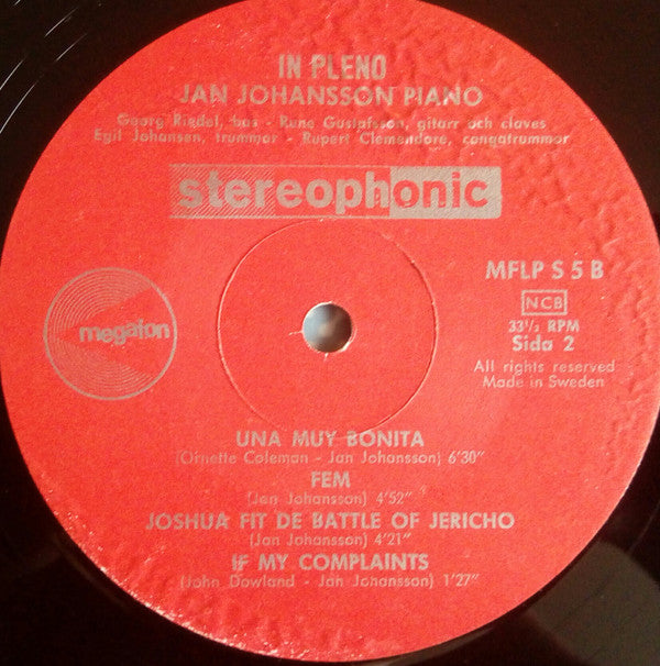 Jan Johansson ~ In Pleno (Vinyl) - Djungel & Jazz