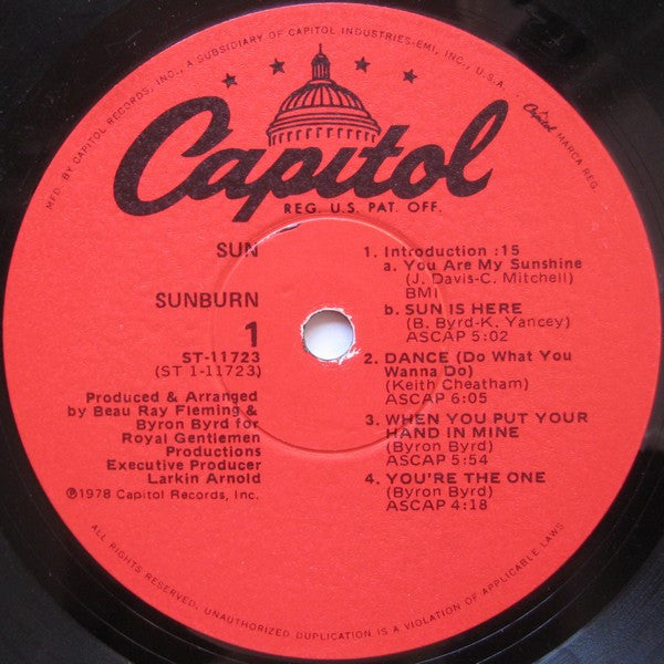 Sun (7) : Sunburn (LP, Album, Win)
