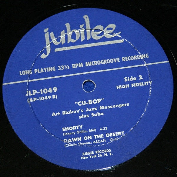 Art Blakey And His Jazz Messengers With Sabu ~ Cu-Bop (Vinyl) - Djungel & Jazz