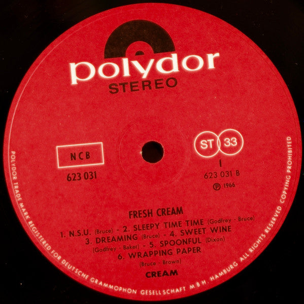 Cream  ~ Fresh Cream (Vinyl) - Djungel & Jazz