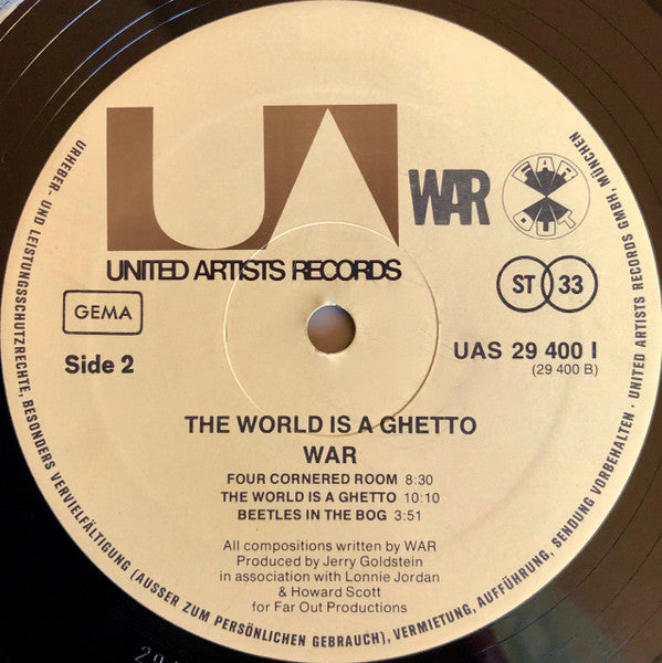 War ~ The World Is A Ghetto (Vinyl) - Djungel & Jazz