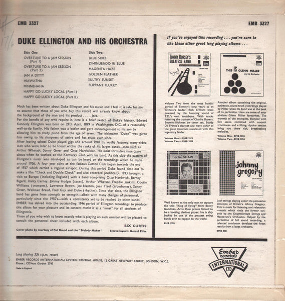 Duke Ellington And His Orchestra ~ It's Duke Ellington (Vinyl) - Djungel & Jazz