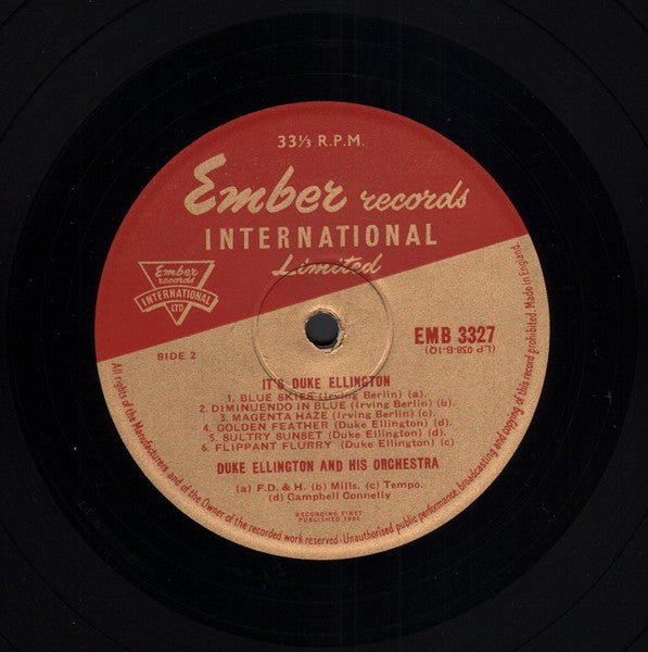 Duke Ellington And His Orchestra ~ It's Duke Ellington (Vinyl) - Djungel & Jazz