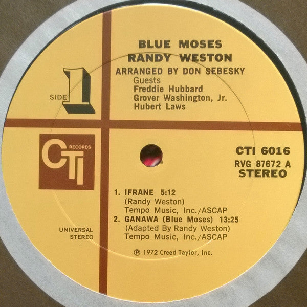 Randy Weston ~ Blue Moses (Vinyl) - Djungel & Jazz