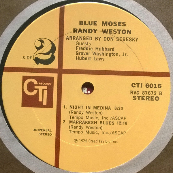 Randy Weston ~ Blue Moses (Vinyl) - Djungel & Jazz