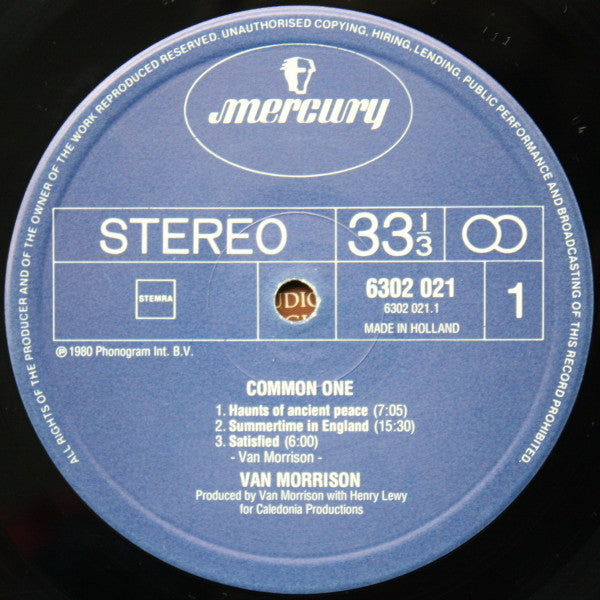Van Morrison ~ Common One (Vinyl) - Djungel & Jazz