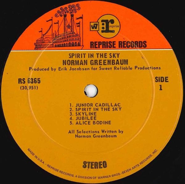 Norman Greenbaum ~ Spirit In The Sky (Vinyl) - Djungel & Jazz