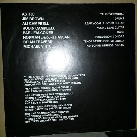 UB40 : Signing Off (LP, Album + 12")