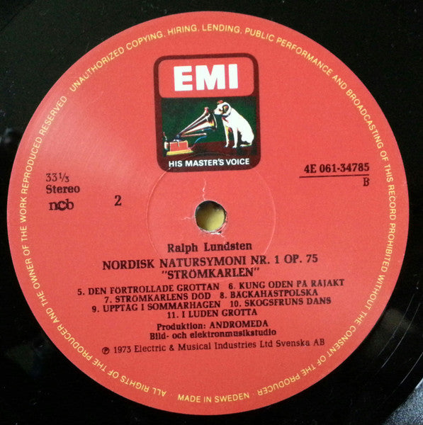 Ralph Lundsten ~ Nordisk Natursymfoni Nr 1 "Strömkarlen" (Vinyl) - Djungel & Jazz