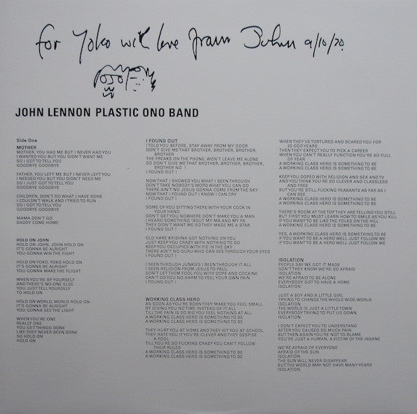 John Lennon / Plastic Ono Band ~ John Lennon / Plastic Ono Band (Vinyl) - Djungel & Jazz