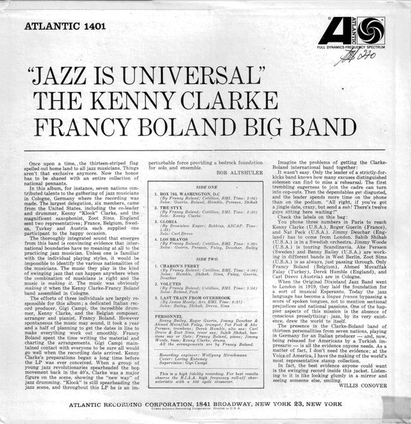 The Kenny Clarke Francy Boland Big Band ~ Jazz Is Universal (Vinyl) - Djungel & Jazz