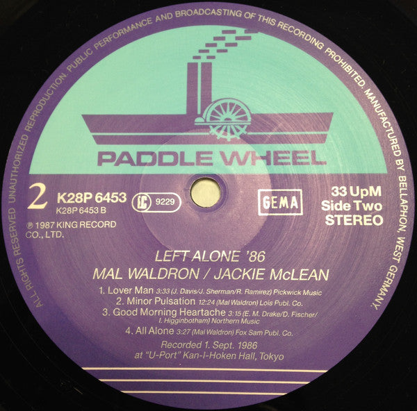 Mal Waldron / Jackie McLean ~ Left Alone '86 (Vinyl) - Djungel & Jazz