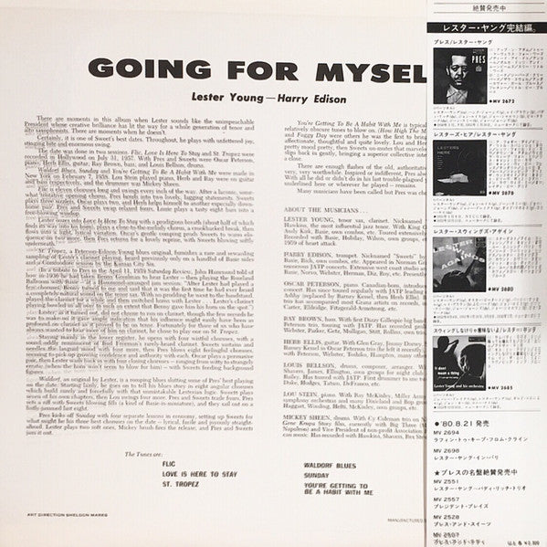 Harry Edison - Lester Young ~ Going For Myself... (Vinyl) - Djungel & Jazz