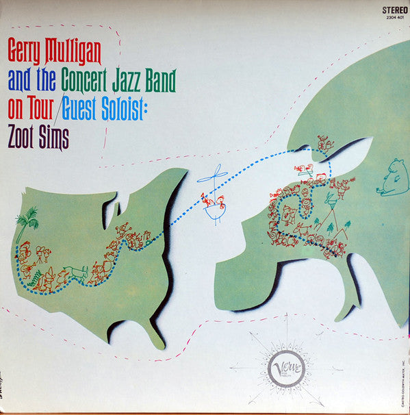 Gerry Mulligan & The Concert Jazz Band Guest Soloist: Zoot Sims ~ Gerry Mulligan And The Concert Jazz Band On Tour (Vinyl) - Djungel & Jazz