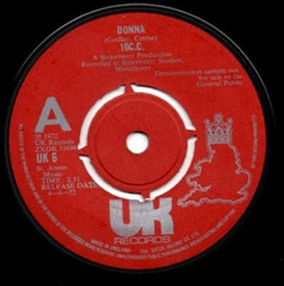 10C.C.* : Donna (7", Single, Promo)