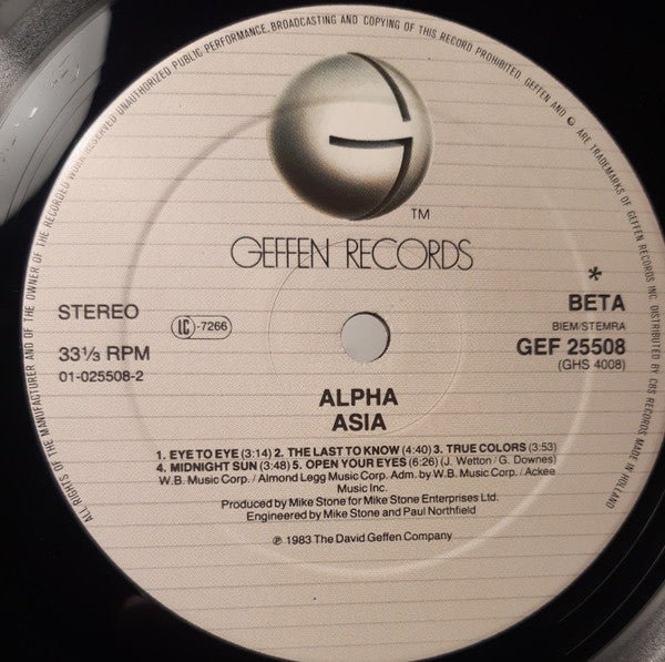 Asia  ~ Alpha (Vinyl) - Djungel & Jazz