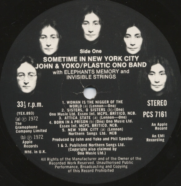 John & Yoko / Plastic Ono Band With Elephant&#039;s Memory And Invisible Strings ~ Some Time In New York City (Vinyl) - Djungel & Jazz