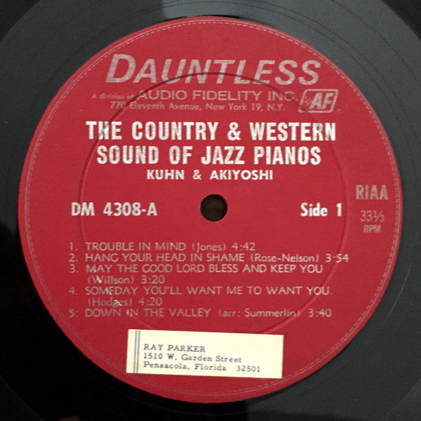 Steve Kuhn & Toshiko Akiyoshi ~ The Country & Western Sound Of Jazz Pianos (Vinyl) - Djungel & Jazz