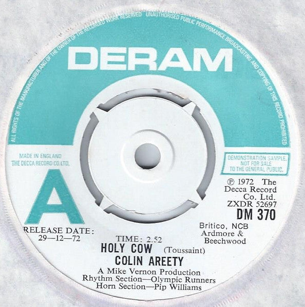 Colin Areety ~ Holy Cow (Vinyl) - Djungel & Jazz