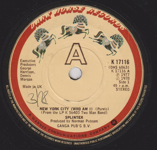 Splinter  ~ New York City (Who Am I) (Vinyl) - Djungel & Jazz