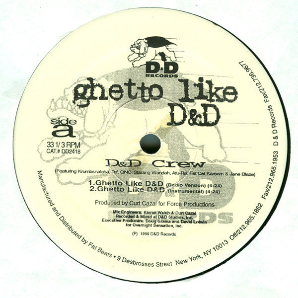 D & D Crew : Ghetto Like D&D (12")