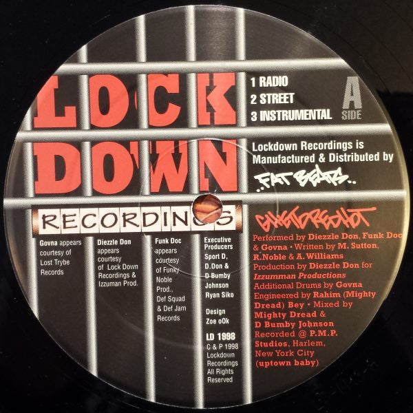 Diezzle Don, Funk Doc , And Govna ~ Ghetto Red Hot / Step Into The Realm (Vinyl) - Djungel & Jazz