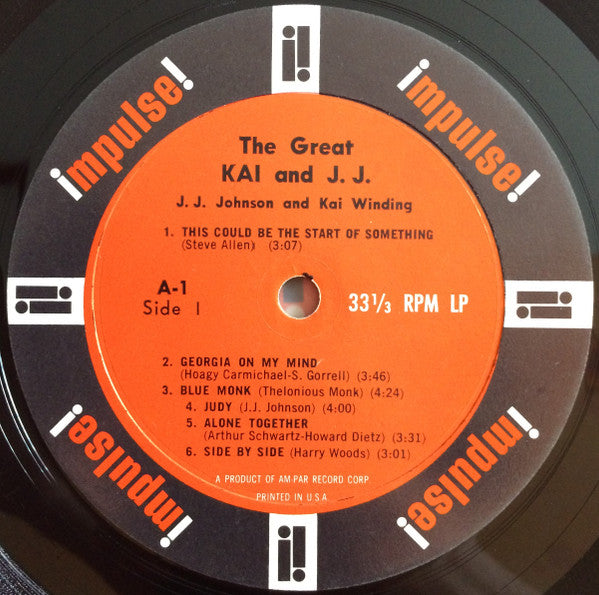 J.J. Johnson & Kai Winding ~ The Great Kai & J. J. (Vinyl) - Djungel & Jazz