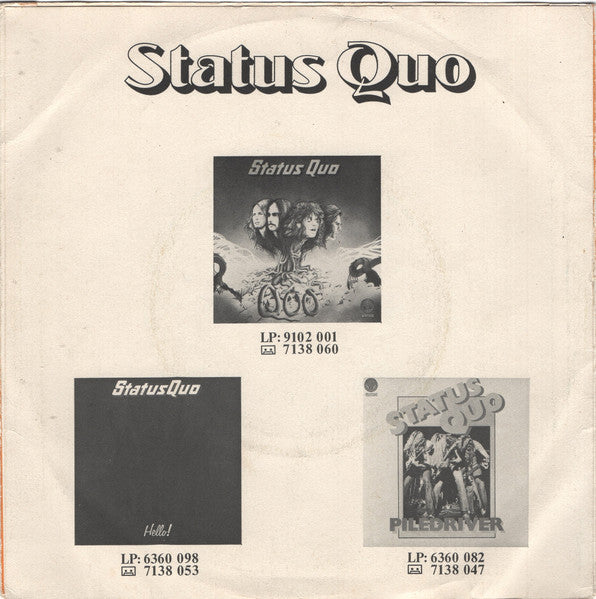 Status Quo ~ Down Down / Night Ride (Vinyl) - Djungel & Jazz