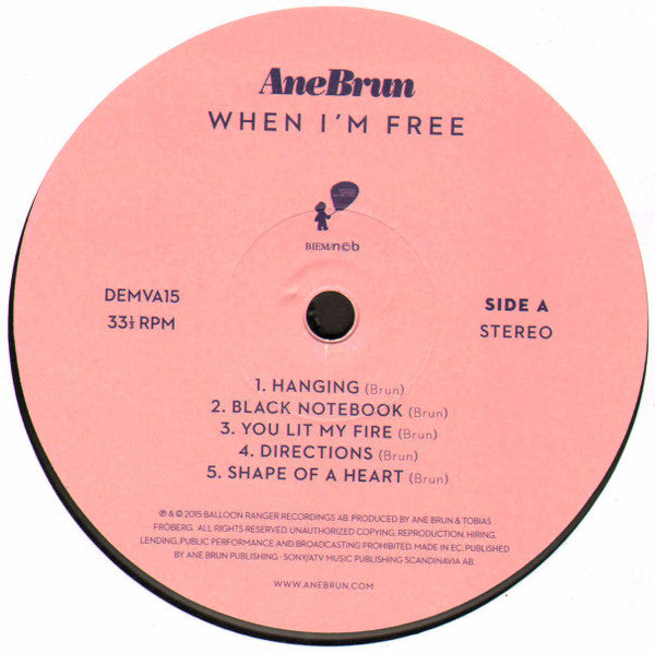 Ane Brun ~ When I'm Free (Vinyl) - Djungel & Jazz