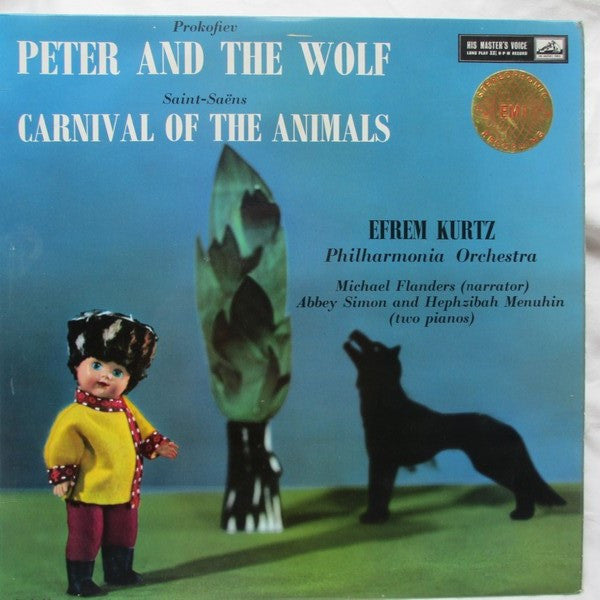 Sergei Prokofiev, Camille Saint-Saëns - Efrem Kurtz Conducting The Philharmonia Orchestra : Peter And The Wolf / Carnival Of The Animals (LP, RP)