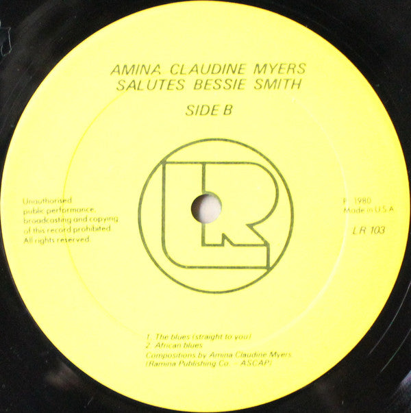 Amina Claudine Myers ~ Salutes Bessie Smith (Vinyl) - Djungel & Jazz