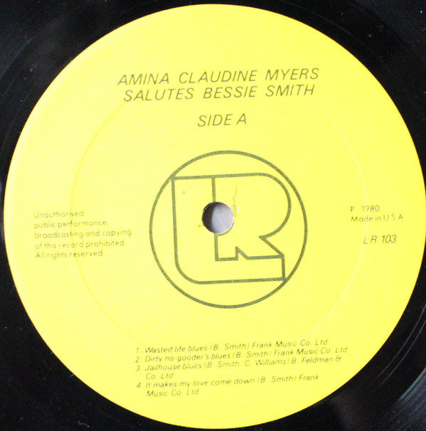 Amina Claudine Myers ~ Salutes Bessie Smith (Vinyl) - Djungel & Jazz